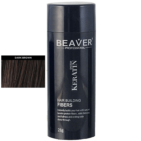 Beaver ,Hair Building Fiber, #Dark Brown,ปกปิดผมบาง